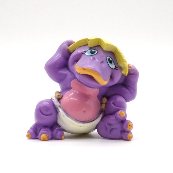Vintage Galoob Magic Diaper Baby Dino Purple Dinosaur PVC Figure 2" 1992 Toy - Picture 1 of 10